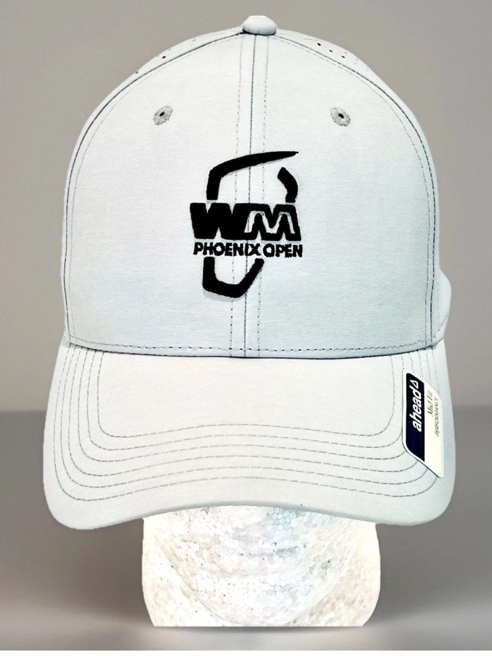 WM Phoenix Open PGA Light Gray Golf Hat w/Velcro closure-By Ahead-New